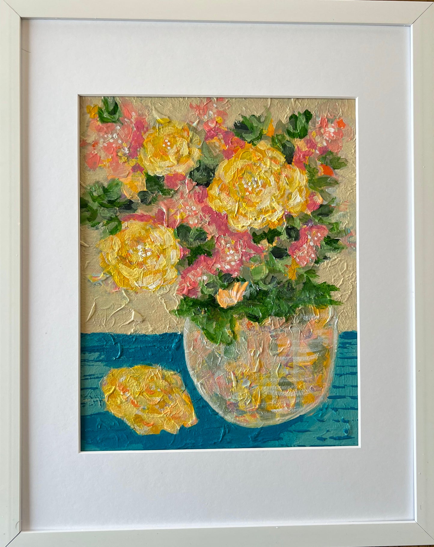 Still Looking Good Even After Losing A Petal Original Floral Painting