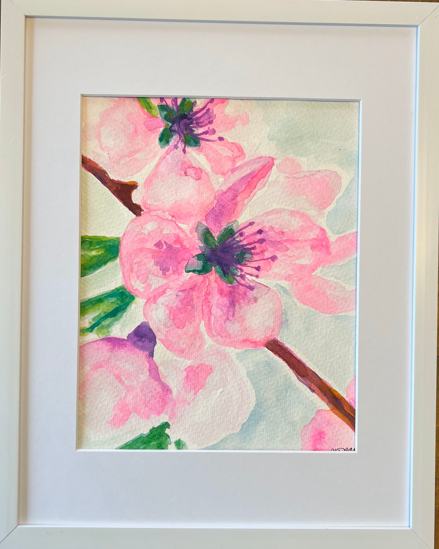 Pink Splendor Original Watercolor Floral Painting