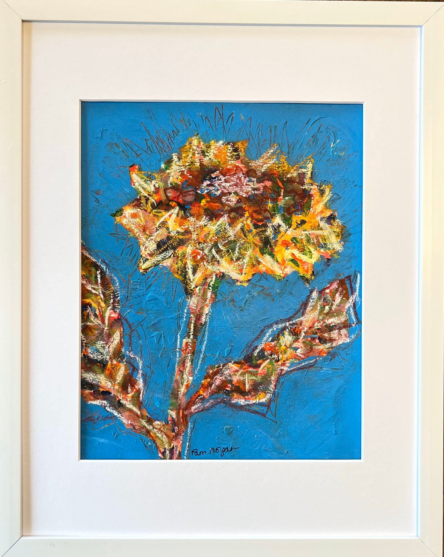 Sunflower Delight Original Mixed Media Floral Painting